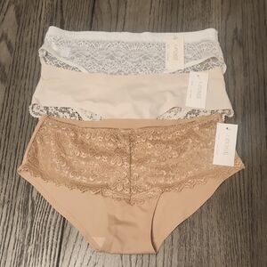 I LUMIE Fleur't Bundle Of 3pcs. Lace Trim Panties Set Size M. NWT.